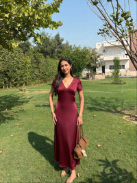 Eleanor Dress in Burgundy