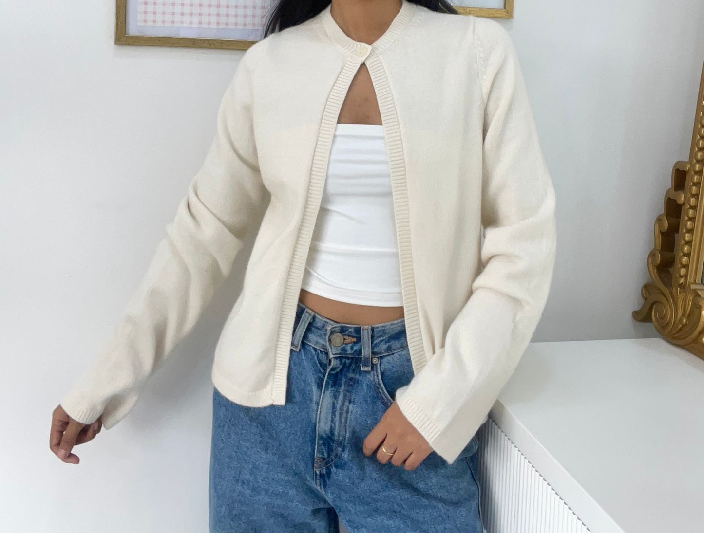 Matilda Cardigan in White (XS-2XL)