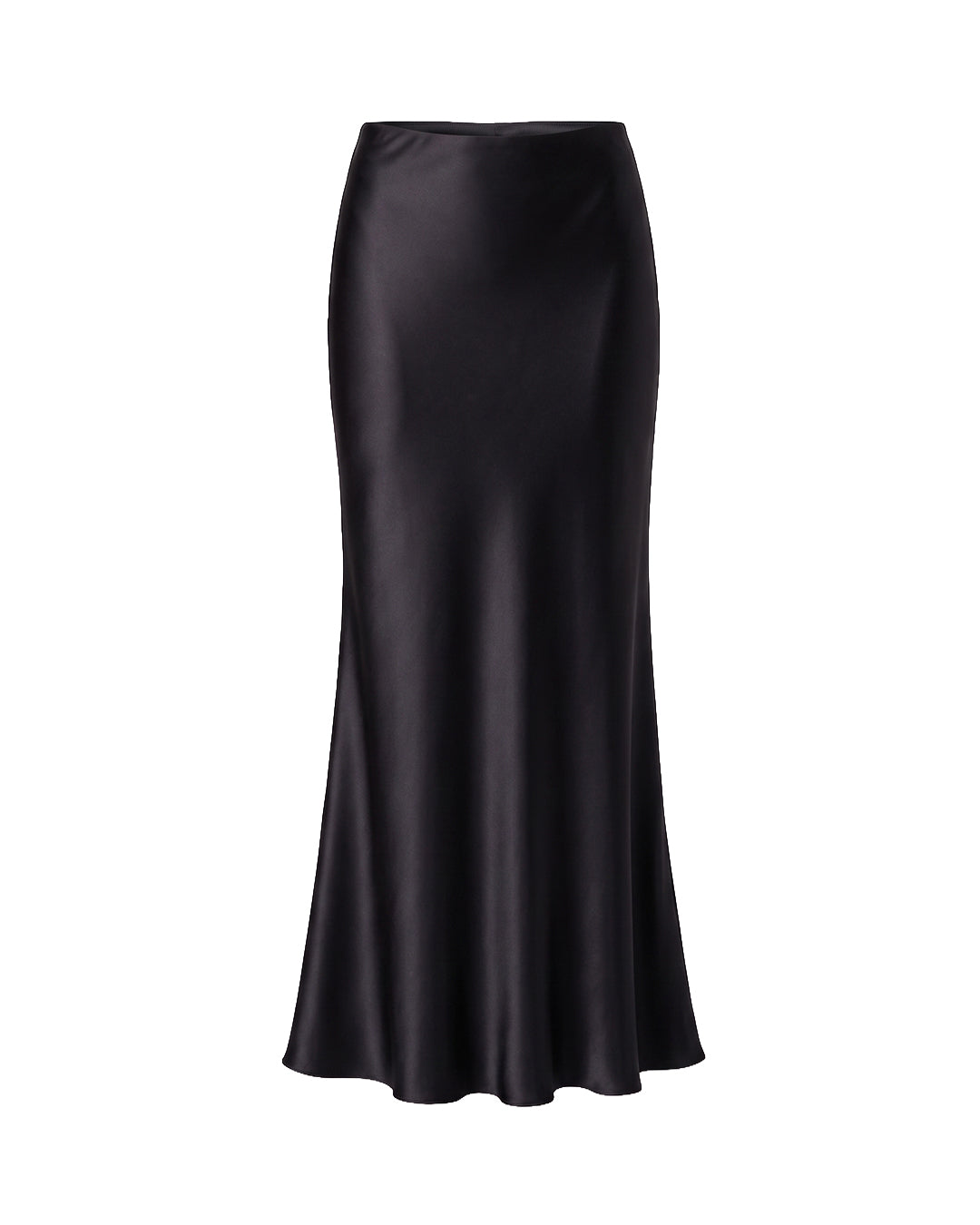 Celine Satin Skirt in Black
