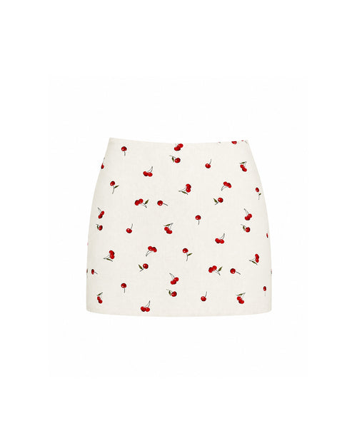 Eleanor Mini Skirt in Cherry