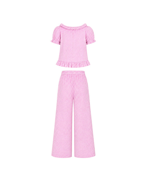 Sleepy Girl Set in Pink Gingham