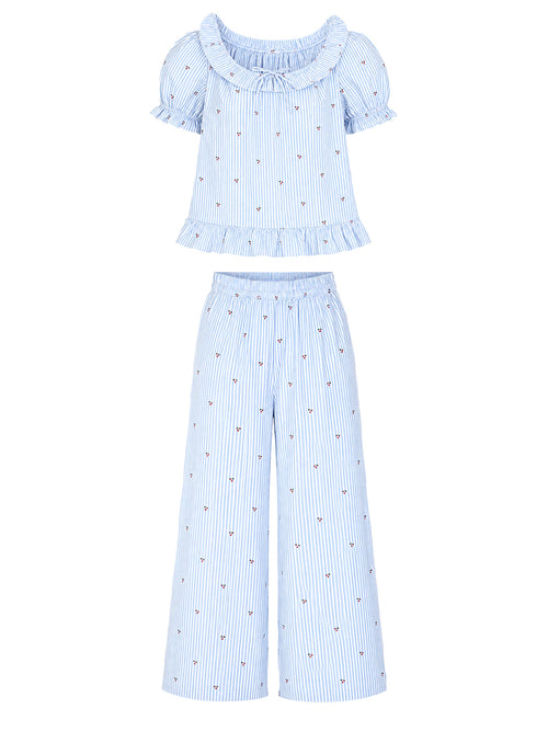 Sleepy Girl Cherry Set in Blue