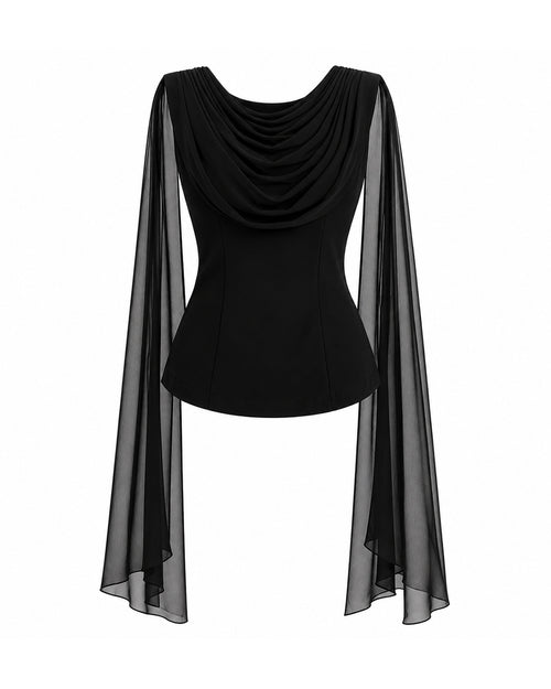 Audrey Dupatta Top in Black