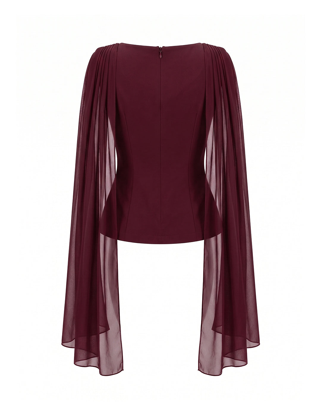 Audrey Dupatta Top in Burgundy