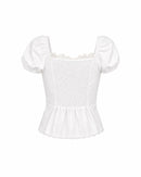 Belle Rosette Embroidered Top - PREORDER