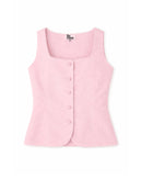 Gigi Linen Vest in Pink
