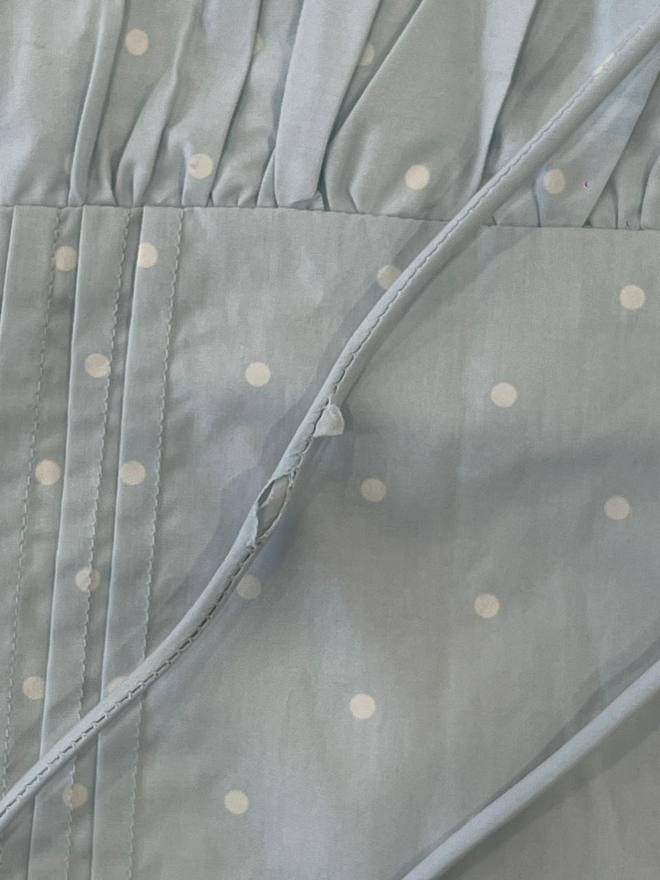 Isabelle Polka Dot Top in Light Blue - REVIVED FINDS
