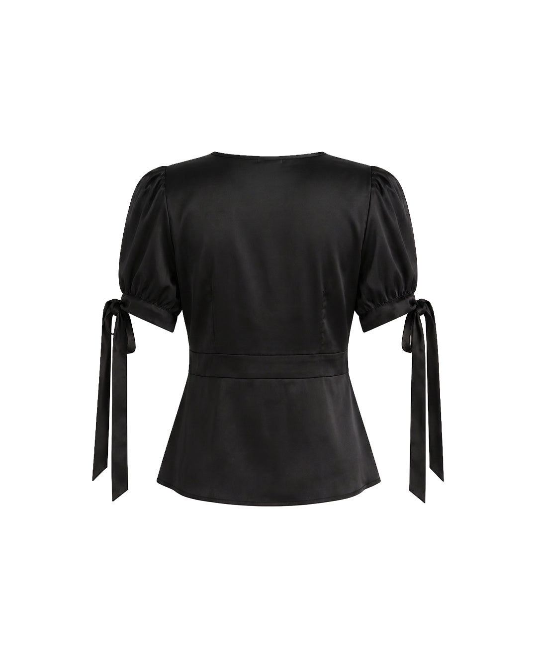 Lucine Satin Top in Black