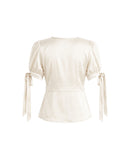 Lucine Satin Top in Cream