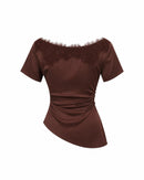 Camille Lace Top in Espresso