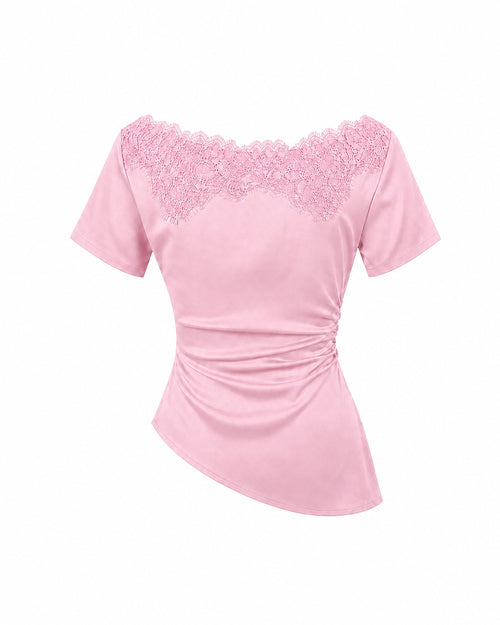 Camille Lace Top in Blush