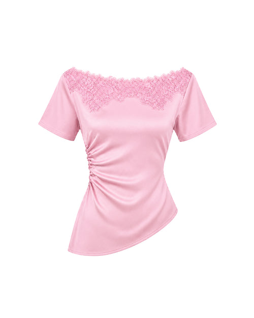Camille Lace Top in Blush
