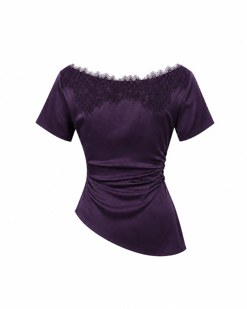 Camille Lace Top in Violet - BACK IN STOCK ON PREORDER