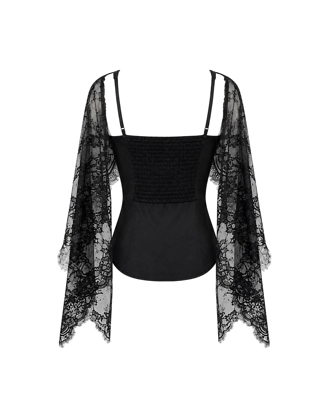 Eternal Muse Dupatta Top in Black