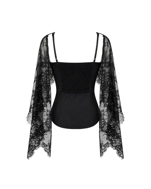 Eternal Muse Dupatta Top in Black