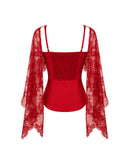 Eternal Muse Dupatta Top in Crimson