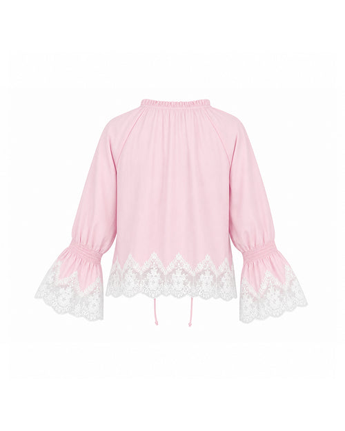 Isadora Lace Top in Blush - PREORDER