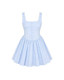 Aurora Princess Dress in Blue Gingham