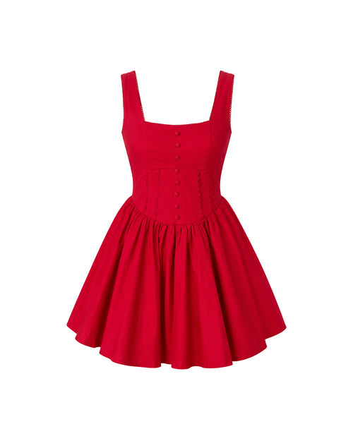 Aurora Princess Dress in Crimson