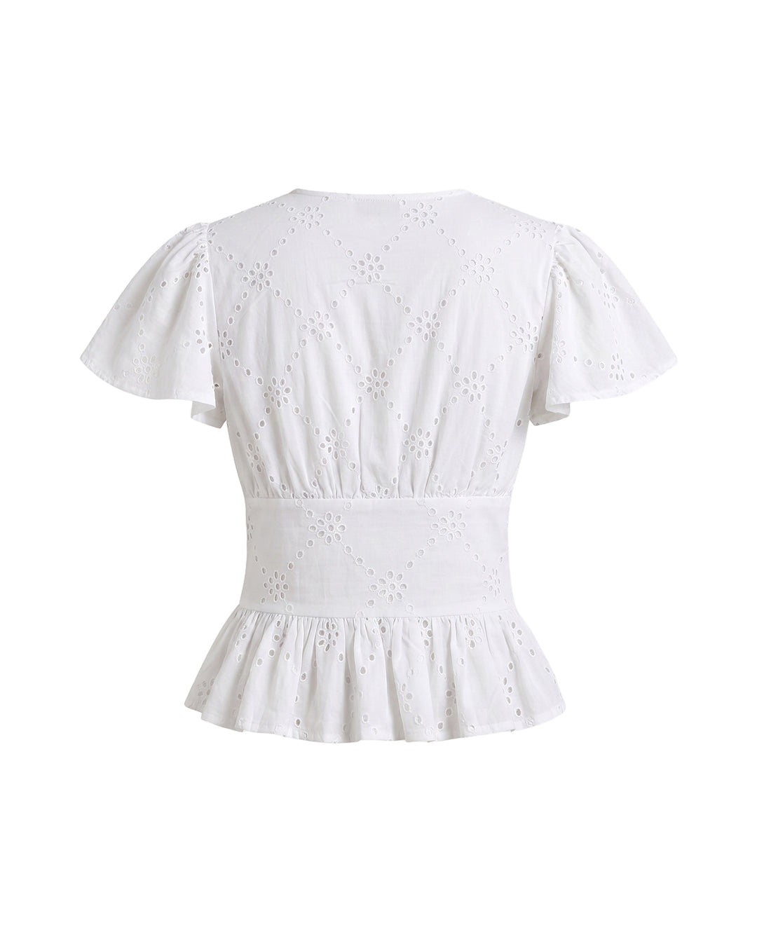 Vivienne Top in White Eyelet