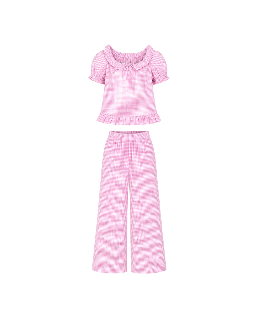 Sleepy Girl Set in Pink Gingham