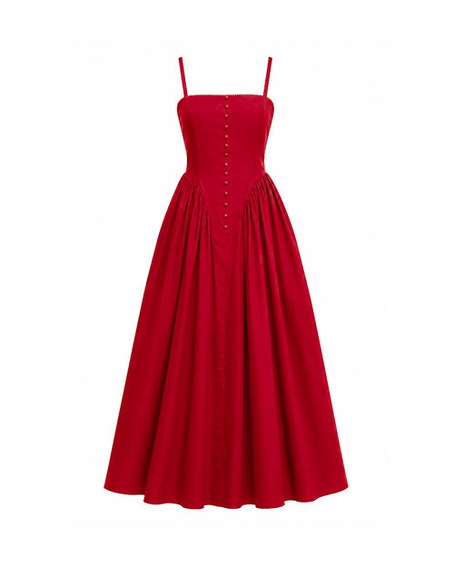 Rosalina Corset Princess Dress in Crimson- MADE TO ORDER