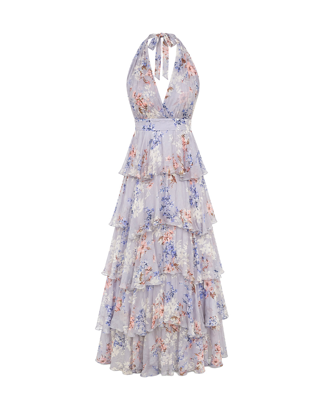 Arabelle Frill Dress in Grey Floral