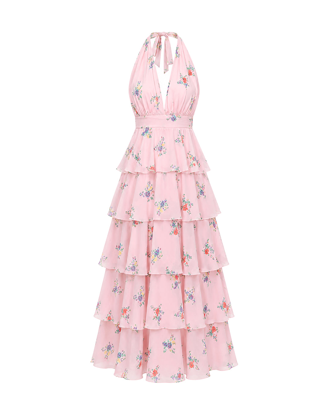 Arabelle Frill Dress in Pink Floral