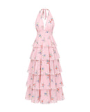 Arabelle Frill Dress in Pink Floral