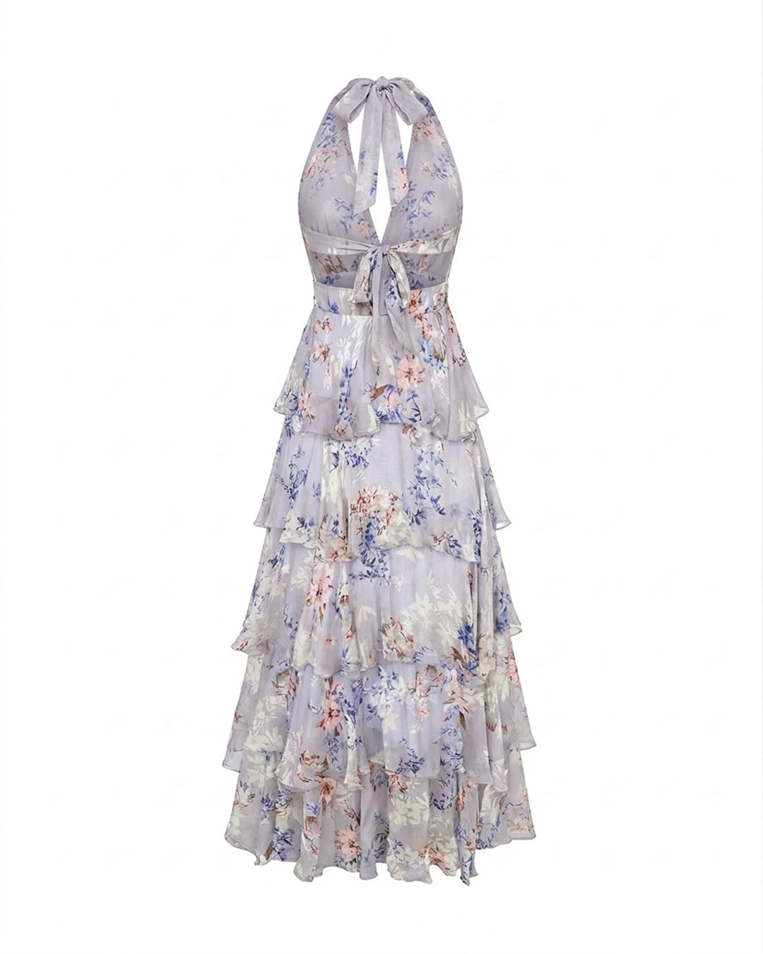 Arabelle Frill Dress in Grey Floral