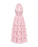 Arabelle Frill Dress in Pink Floral