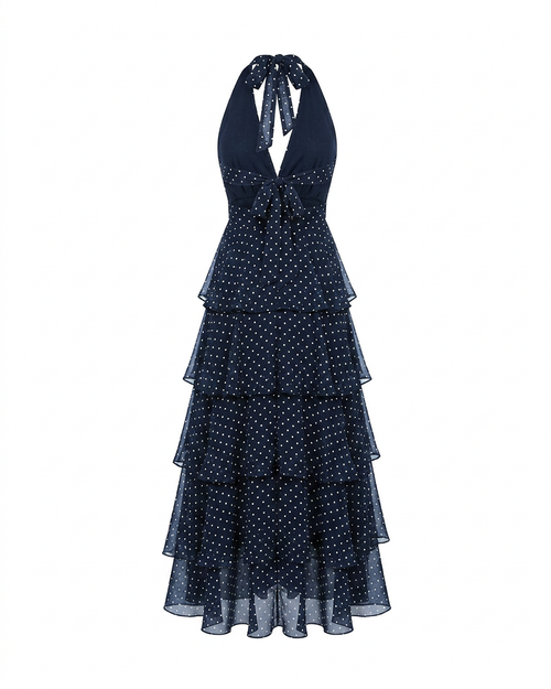 Arabelle Frill Dress in Polka Dot