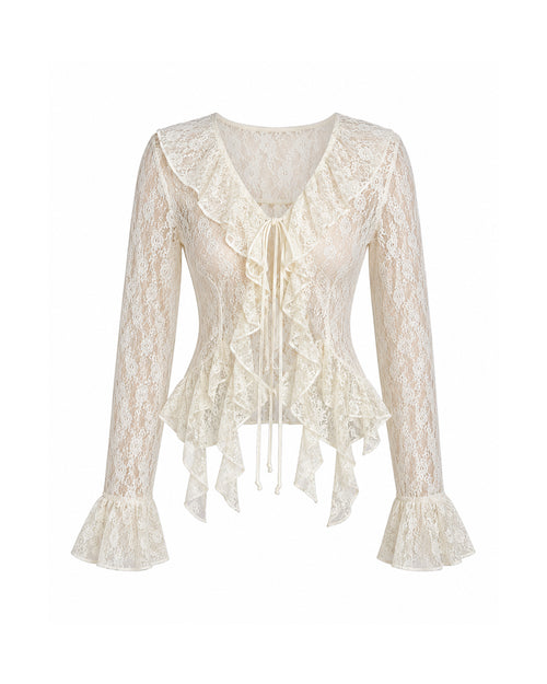 Juliette Ruffle Lace Top