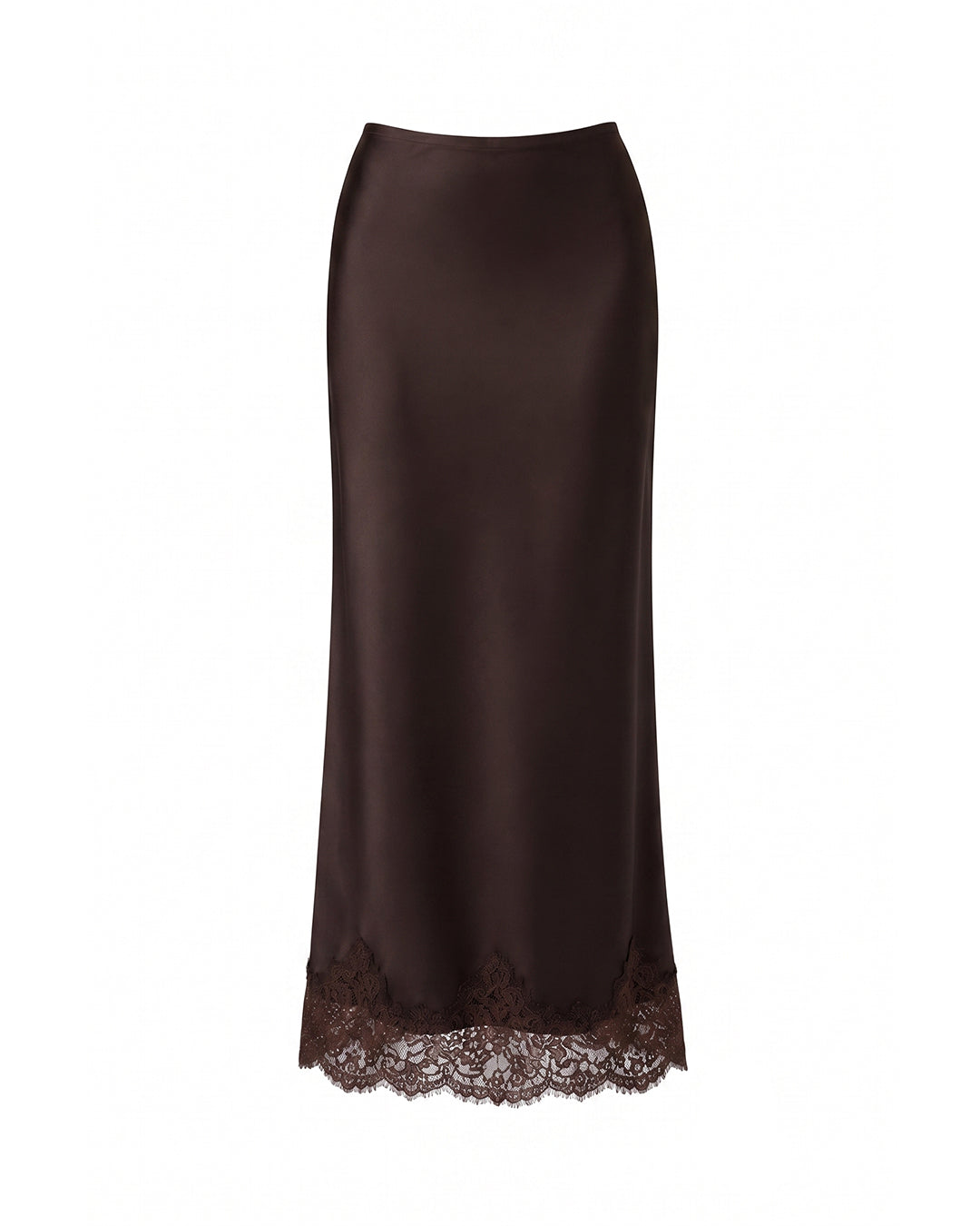 Celine Lace Skirt in Mocha