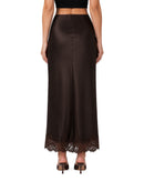 Celine Lace Skirt in Mocha