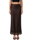 Celine Lace Skirt in Mocha