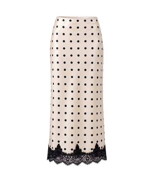 Celine Lace Skirt in Polka Dot