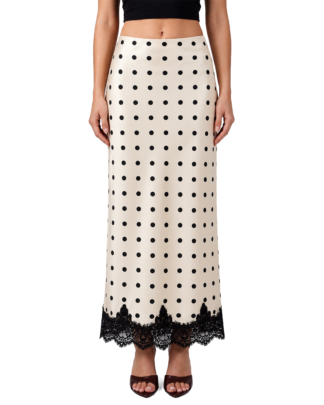 Celine Lace Skirt in Polka Dot