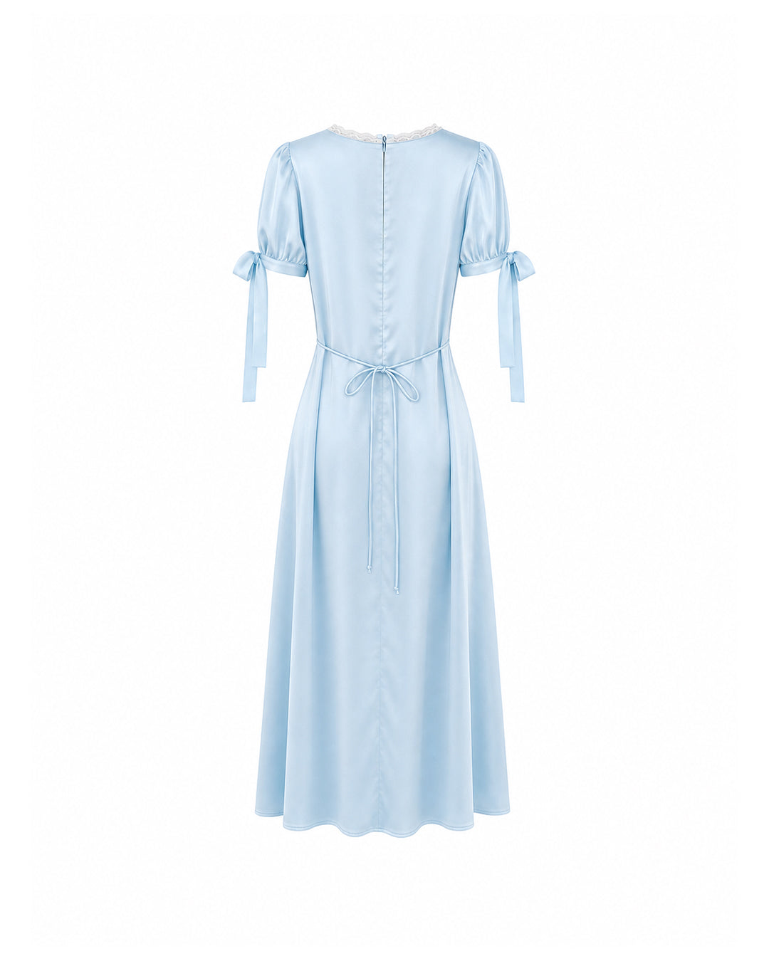 Lucine Satin Dress in Baby Blue