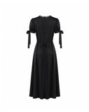 Lucine Satin Dress in Black