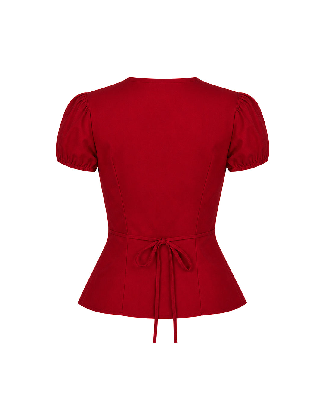 Mon Cherie Scallop Top in Crimson