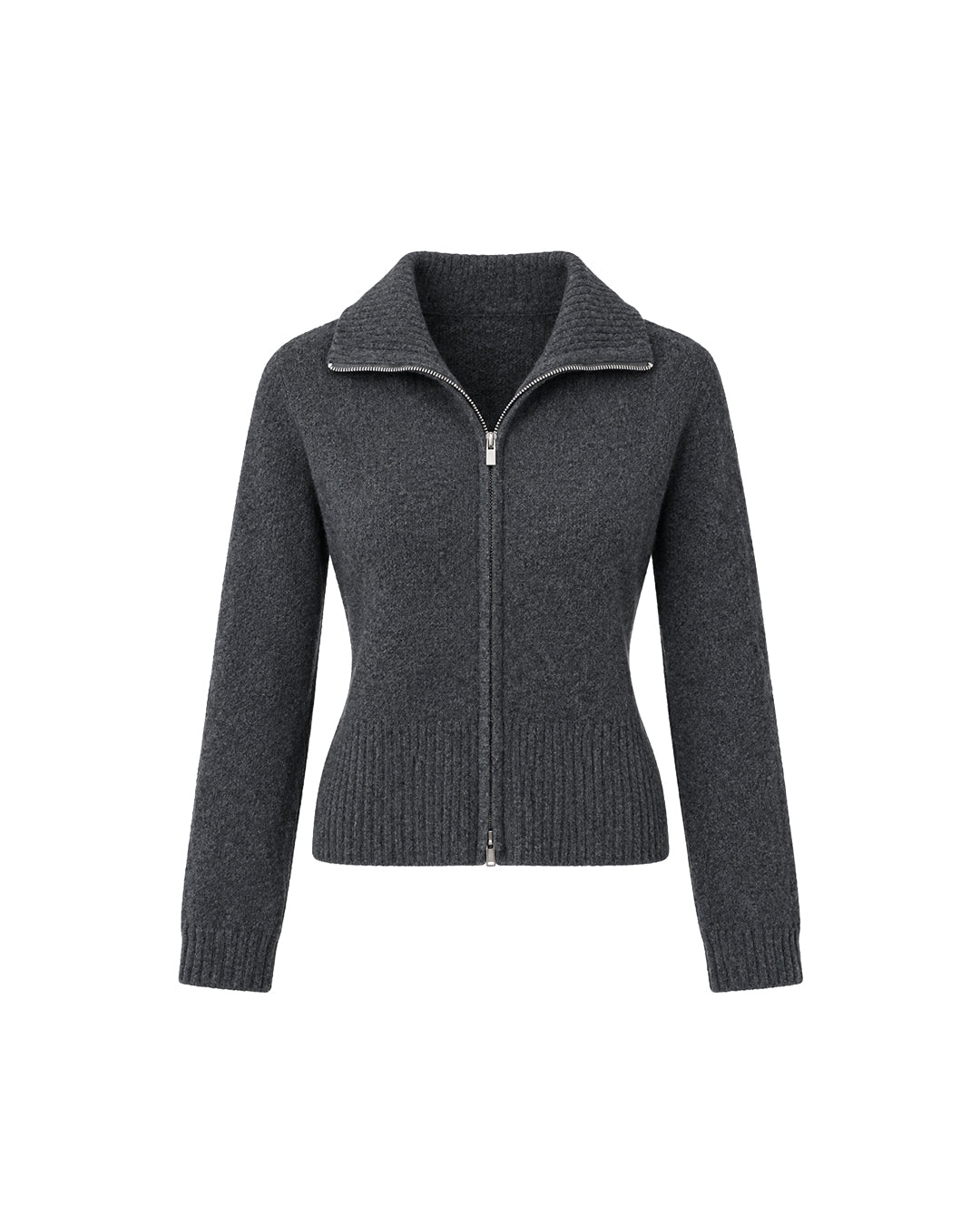 Softest Knit Zipper in Dark Grey