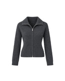 Softest Knit Zipper in Dark Grey