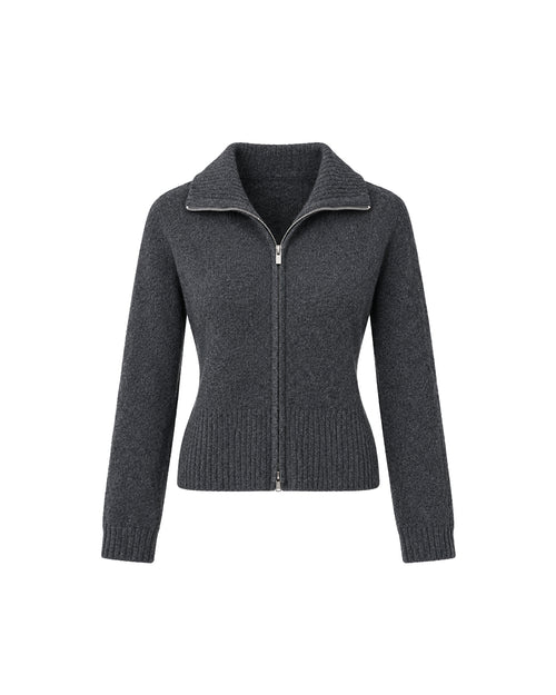 Softest Knit Zipper in Dark Grey