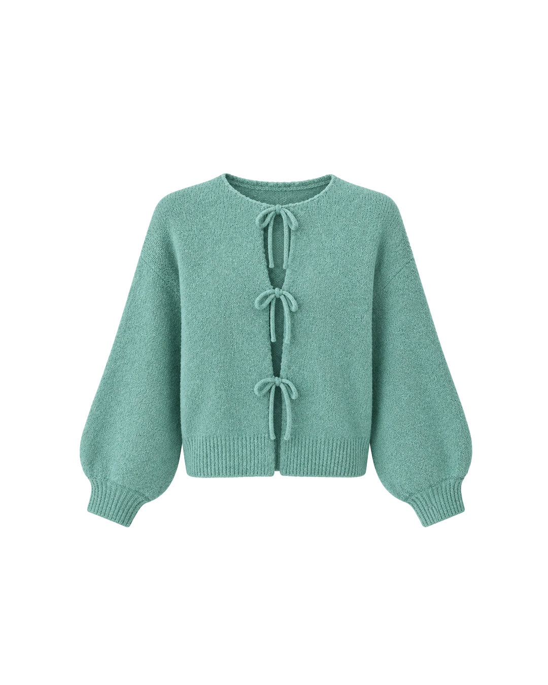 Cozy Tie-Up Cardigan in Teal