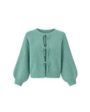 Cozy Tie-Up Cardigan in Teal