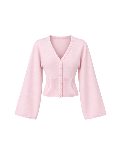 Cinched Cardigan in Blush