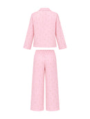 Amour Night Suit Set in Peony