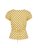 Honey Top in Yellow Polka Dot